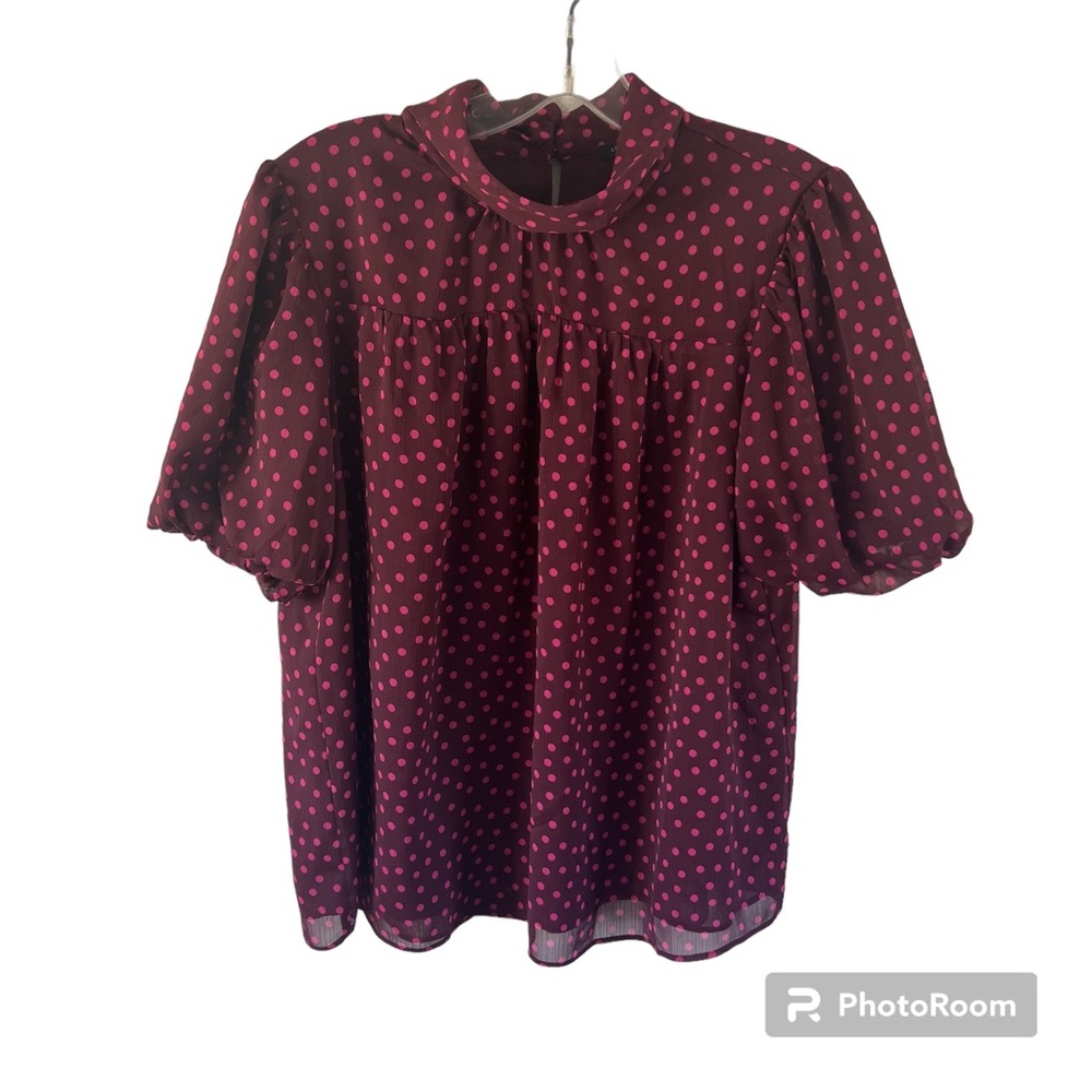 Ann Taylor polka dot blouse, size Medium